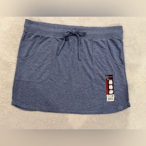 The Balance Collection Size XL Blue Casual Skirt Drawstring Waist Pockets NEW